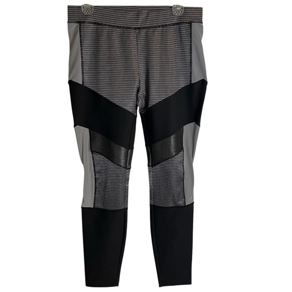 Alexander Wang X H&M Collection Black and Gray Metallic Leggings Size 10